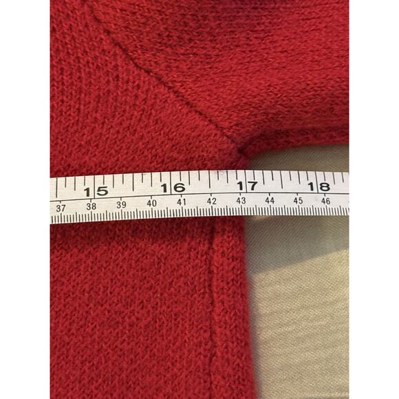 Adrienne Vittadini Red Wool Blend Faux Jewel Button Cardigan/Wrap Sweater Sz XS‎ - Picture 12 of 13
